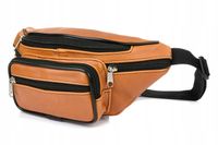 Nerka saszetka skórzana biodrówka torba na pas SKÓRA polska klasyczna