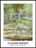 Plakat 60x80cm Design Bridge Over a Pond, Monet Vintage do Salonu