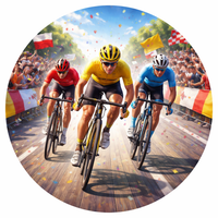 Opłatek na tort Kolarz Kolarzówka Kolarze Wyścig Peleton