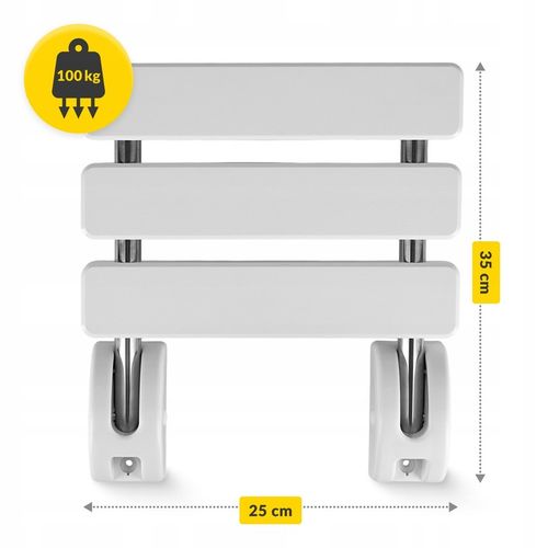 SIEDZISKO KRZESEŁKO SKŁADANE DO WANNY PRYSZNICOWE ŚCIENNE DLA SENIORA na Arena.pl