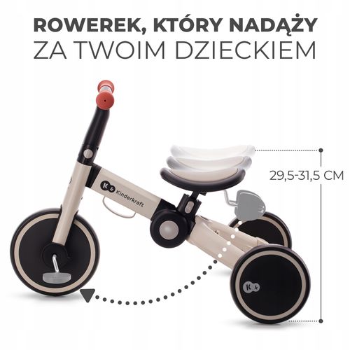 KINDERKRAFT Rowerek trójkołowy 4TRIKE silver grey na Arena.pl
