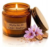 Świeca Sojowa Cedr i Szafran 60ml Styrta No.20 Naturalna w Szkle