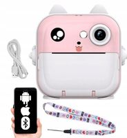 DRUKUŚ DRUKARKA APARAT NATYCHMIASTOWY FOTOGRAFICZNY MINI TERMICZNA RÓŻOWY