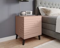 NOVA Szafki nocne pudrowy róż mat zestaw 2 szt