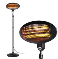 Parasol ogrzewacz elektryczny promiennik tarasowy stojący wiszący 2000W