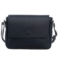 VERA PELLE torebka damska skórzana listonoszka z klapą V556 granatowa