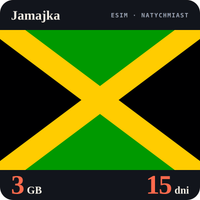 Karta eSIM Internet Jamajka 3 GB na 15 dni - bez rejestracji