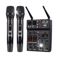 ZESTAW MIKSER AUDIO USB BLUETOOTH + 2 x DYNAMICZNY MIKROFON BEZPRZEWODOWY