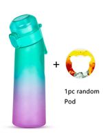 1 szt. 650 ml aromatyzowanej butelki na wodę z losowymi 1 kapsułkami – 0,65 l / Gradient Green