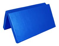 Materac dwuczęściowy z rzepami UNDERFIT 130 x 120 x 10 cm miękki niebieski