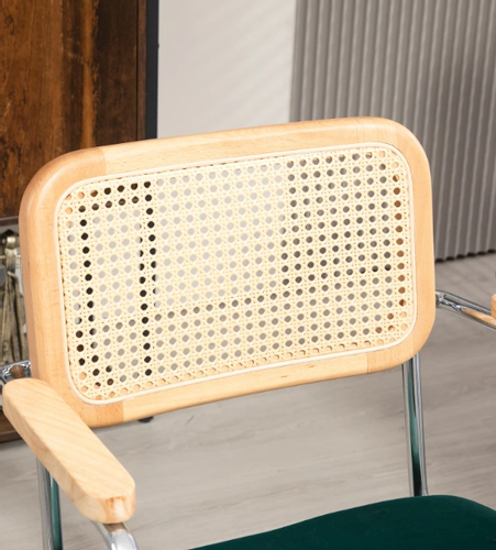 Krzesło biurowe w stylu boho rattan zielone fotel do 120 kg na Arena.pl