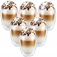 6x SZKLANKI TERMICZNE DO KAWY LATTE DRINKÓW 350ml ATESTOWANE