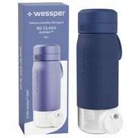 Butelka filtrująca Wessper B2 GLASS Actitex™ 500ml Blue
