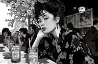 Plakat 86,4x56,8cm Czarne Kimono