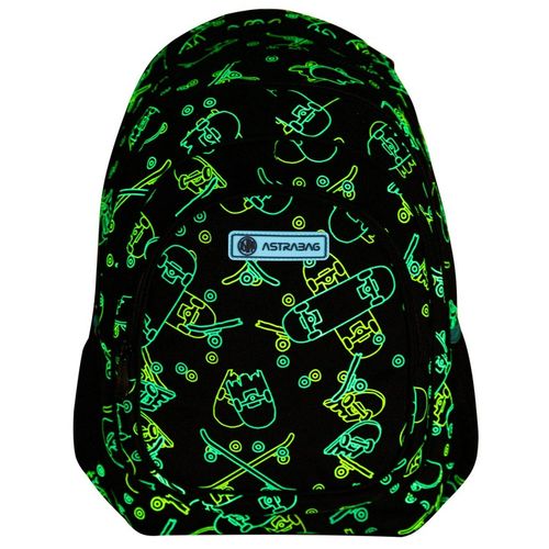 Plecak trzykomorowy Astrabag z motywem deskorolek świecących w ciemności na Arena.pl