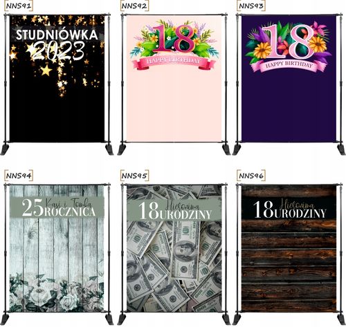 TŁO ścianka FOTO osiemnastka DESKI + imię na Arena.pl