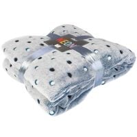 Koc narzuta z mikrofibry NEON 150x200 Darymex niebieski w kropki