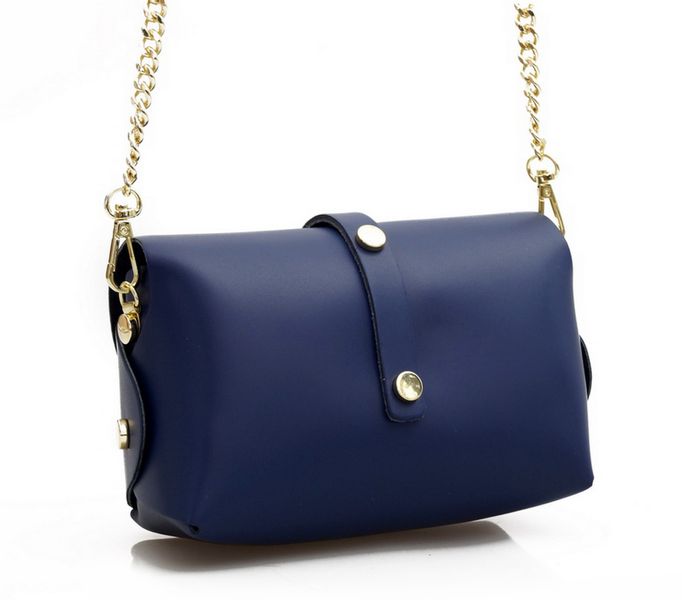 TOREBKA skórzana listonoszka z łańcuszkiem mini V144 srebrna zdjęcie 5