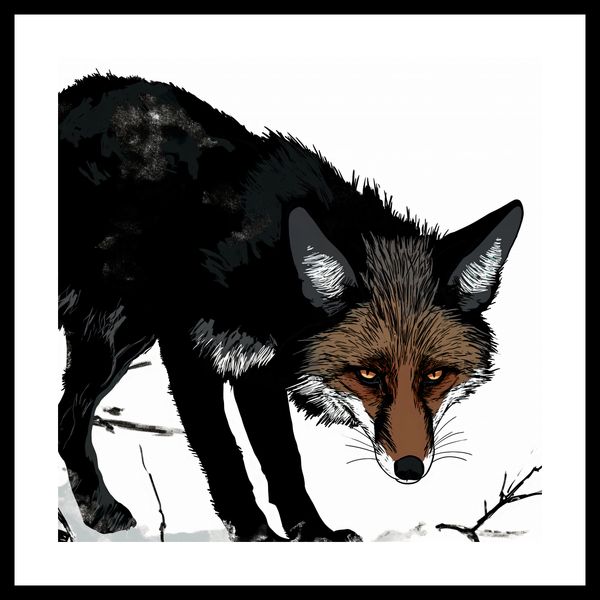 Plakat 50x50cm Nieufny Lis zdjęcie 3