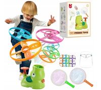 Wyrzutnia Latających Dysków KRĄŻKÓW Katapulta DYSKI DUŻY ZESTAW Mikołaj