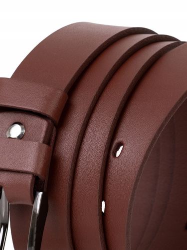 SEPHER Pasek skórzany klasyczny J. BRĄZOWY męski na Arena.pl