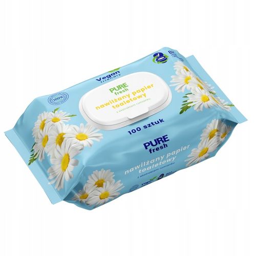 Pure Fresh Papier Toaletowy Nawilżany Rumianek 100 szt. x2 na Arena.pl