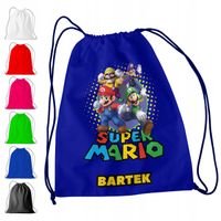 WOREK PLECAK SPORTOWY NA WF DLA DZIECI - SUPER MARIO BROS + IMIĘ! LUIGI