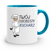 Kubek Błękitny Dla Kucharza Twój Osobisty Kucharz Z Nadrukiem Ze Zdjęciem
