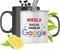 Kubek Magiczny Dla Nikoli Czarny Zmieniający Kolor Z Nadrukiem Ze Zdjęciem