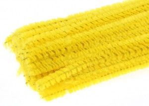 druciki pluszowe 40szt.  30cm ŻÓŁTE | DPK-05 na Arena.pl