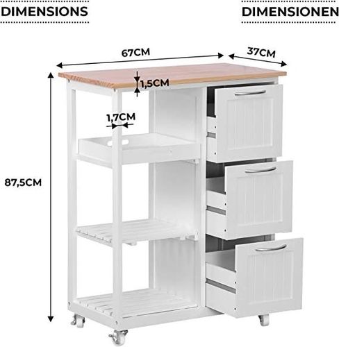 Wózek kuchenny na kółkach na Arena.pl