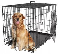 KLATKA METALOWA KENNELOWA TRANSPORTER DLA PSA KOTA ZWIERZĄT XL 91x61x73cm