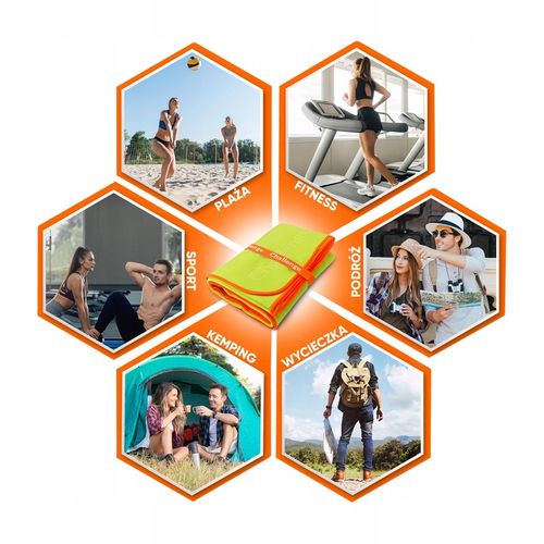 RĘCZNIK Z MIKROFIBRY 80x150 cm LIMONKA NEW na Arena.pl