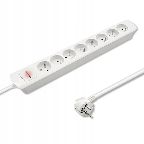 Qoltec Przedłużacz Listwa zasilająca 8 gniazd 1.8m podświetlany włącznik na Arena.pl