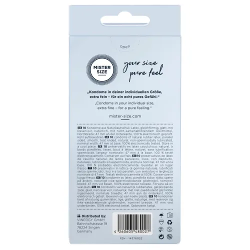mister size 47 mm - precyzyjnie dopasowane prezerwatywy 10 sztuk na Arena.pl