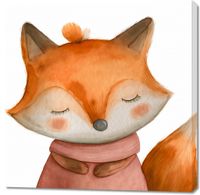 Obraz 100x100cm Czarujący Lisek