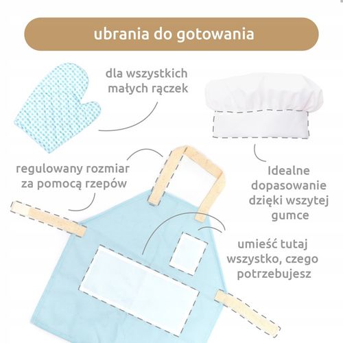 UMU Drewniany zestaw do gotowania dla dzieci 18 elementów na Arena.pl