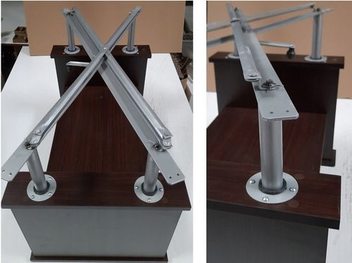 Ława Rozkładana Podnoszona Ławostół Stół L06 Biały Czarny 120/200x70 Loft na Arena.pl