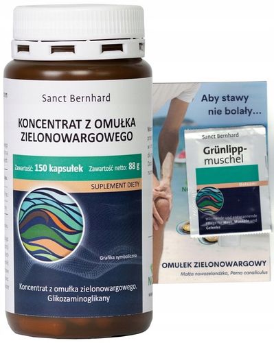 Omułek Zielonowargowy Sanct Bernhard 150 k | 500mg + gratis na Arena.pl