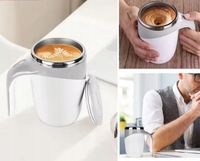 AUTOMATYCZNY KUBEK TERMICZNY 380 ML MAGNETYCZNE MIESZADŁO USB DLA KAWOSZY