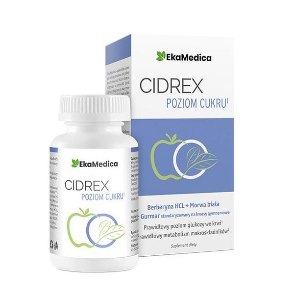 Ekamedica Cidrex Poziom Cukru 60 kaps. zdjęcie 1