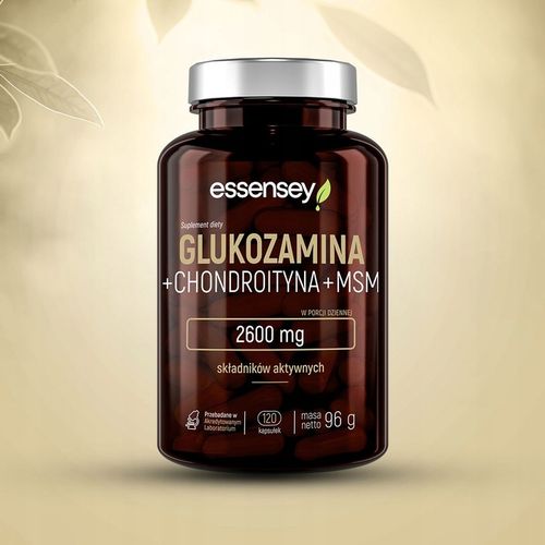 Essensey GLUKOZAMINA+ 2600MG FORTE CHONDROITYNA MSM STAWY 120 KAPS na Arena.pl