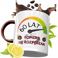 Kubek Bordowy 60 Urodziny Na Urodziny Prezent Z Nadrukiem Ze Zdjęciem