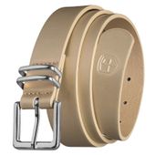 beżowy pasek damski ze skóry ekologicznej ze srebrną,- peterson 95