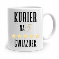 Kubek Prezent Dla Kuriera Kurier Na Pięć Gwiazdek Z Nadrukiem Ze Zdjęciem
