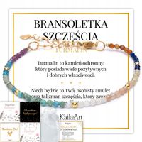 BRANSOLETKA TURMALIN KOLOROWY SZCZĘŚCIA DAMSKA Z KAMIENI NATURALNYCH