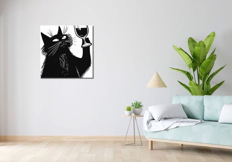 Obraz 70x70cm Koci Wirtuoz zdjęcie 2