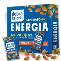Dobra Kaloria MINI BATONIKI ENERGIA MIGDAŁ magnez guarana kofeina 6szt 102g