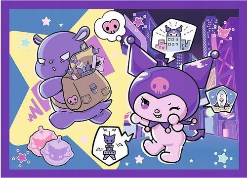puzzle 4w1 dzień kuromi hello kitty 34676 na Arena.pl