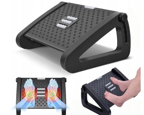 PODNÓŻEK BIUROWY PODSTAWA PLATFORMA POD STOPY REGULOWANY 6X ANTYPOŚLIZGOWY na Arena.pl